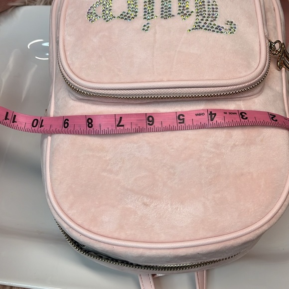 JUICY COUTURE BABY PINK VELVET BACKPACK π - Picture 8 of 11